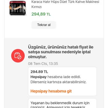 Hepsiburada Sipariş İptali