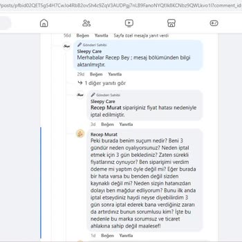 Sleepy Müşterisini Mağdur Ediyor