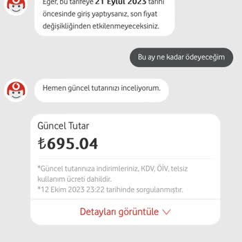 Vodafone Aşımı Haber Vermemesi