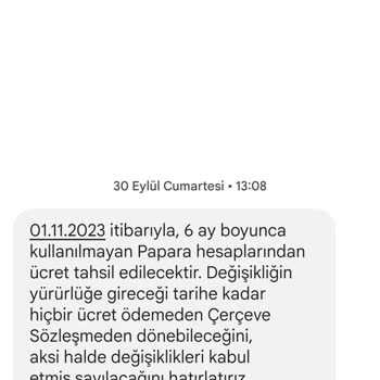 Papara Haksız Ücret Tahsili
