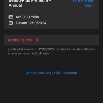 BeautyPlus 899₺ Hesabımdan Çekildi. Para İademi İstiyorum!