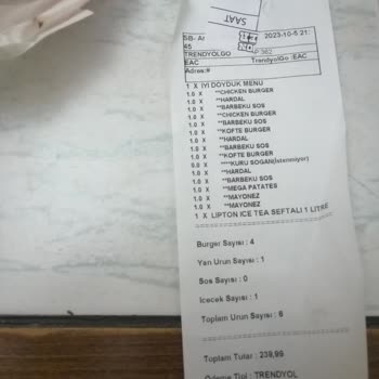 Saloon Burger Eksik Ve Yanlış Ürün Getirilmesi