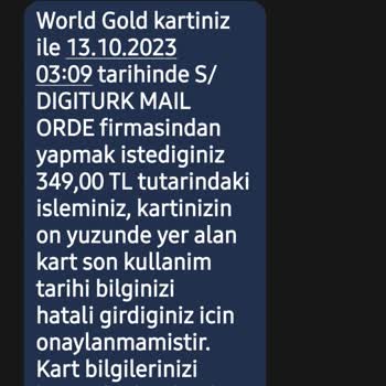 Digiturk Kartımdan Yanlış İşlem Yapılmıştır