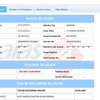 Selimpaşa Şubesi Aras Kargo Ürünümü Teslim Etmiyor!