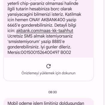 Akbank Mobil Ödeme İşlem Limitiniz Dolduğundan İşleminiz Onaylanmadı