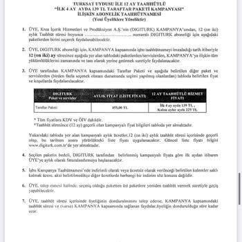 Digiturk Aylık Olarak Gelen Fazla Faturalar