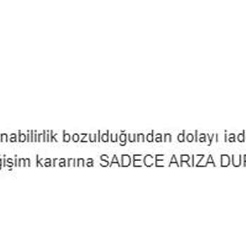 Sinerji Bilgisayar İade Edilememe Durumu