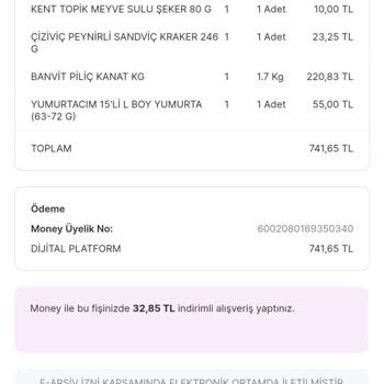 Migros Sanal Market Alışverişi