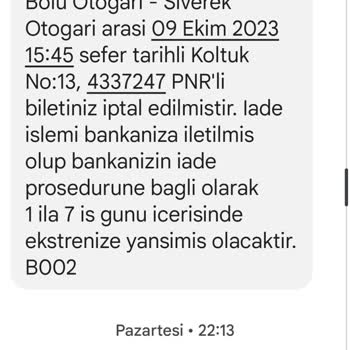 Can Diyarbakır Bilet Param İade Edilmedi