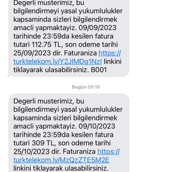 Türk Telekom Fazla Gelen Fatura