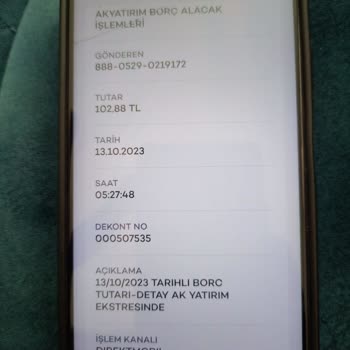 Ak Yatırım Borç Alacak İşlemleri