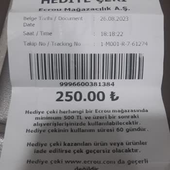 Yoyoso Hediye Çeki Geçersizliği Hakkında