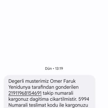 Sürat Kargo Üçyol Şubesi Teslimat