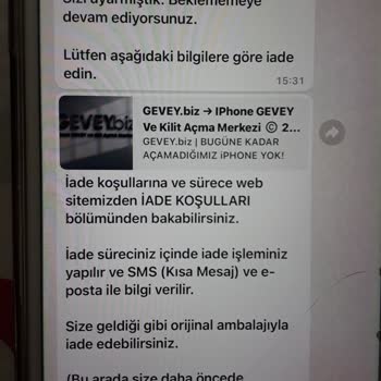 Gevey.biz Müşteri Hizmetleri Güzel Değil