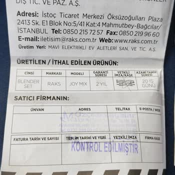 Raks Parça Garantisi Kapsamı