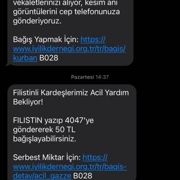 İyilik Vakfı Sürekli İzinsiz SMS Gönderiyor