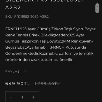 FRNCH Türkiye Ürün Fotoğraftaki Gibi Değil