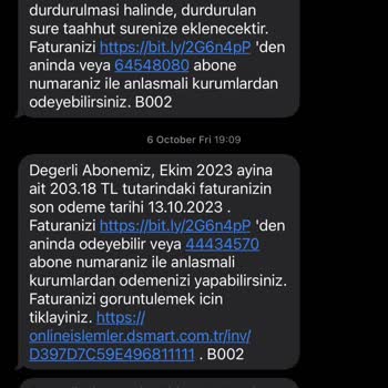 DSmart 4 Ayrı Aboneliğimi İptal Etmiyor. Ödenmiş Faturaları Saymıyor!