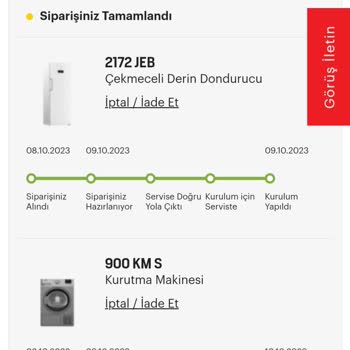 Arçelik Gelmeyen Ürün Sistemde Kurulum Yapıldı Gözüküyor