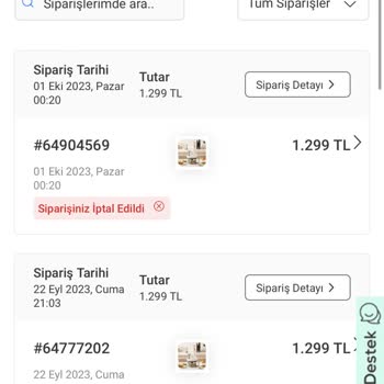 Karaca Züccaciye İptal İade Sorunu