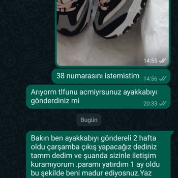 Fallacy Wear Ayakkabı Değişimim Yapılmadı