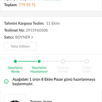 Trendyol Üzerinden Boyner'den Aldığım T-shirt Kargoya Verilmedi