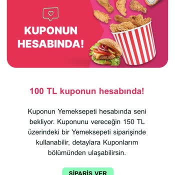 Yemek Sepeti Kupon Hatası