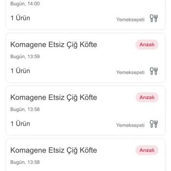 Yemek Sepeti Muhatabı Yok.