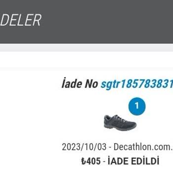 Decathlon Ücret İadesi Eksik Yatırıldı Kargo Ücreti Yatırılmadı