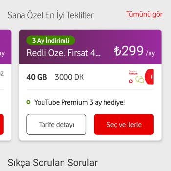 Vodafone Daha Üst Paketlerin Seçilmesi İçin Zorluyor