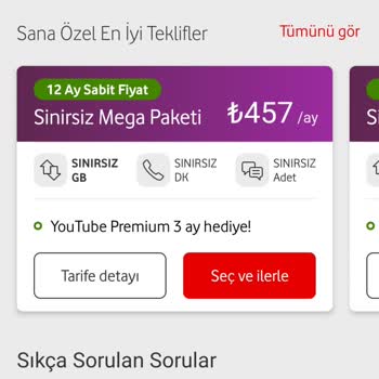 Vodafone Daha Üst Paketlerin Seçilmesi İçin Zorluyor