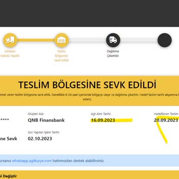 AGT Kurye (aynigunteslim.com) AGT Kurye 1 Aydır Kartı Teslim Etmiyor