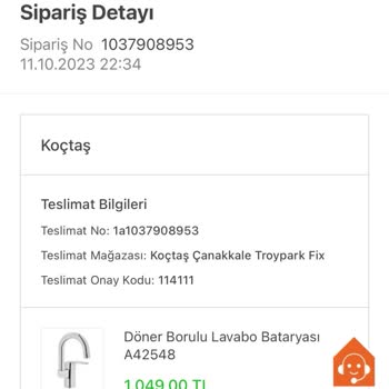 Koçtaş Ürün Birçok Mağazada Stokta Olmasına Rağmen Siparişi İptal Etti