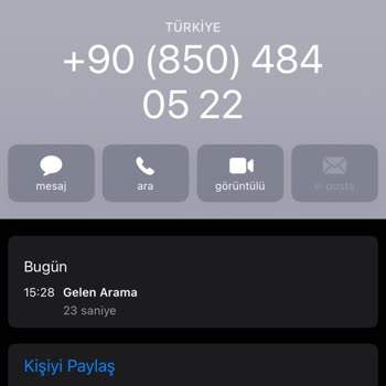 0850 484 05 19 +90 (850) 484 05 22 Bu Numara Nereye Bağlı Olduğu Araştırılsın Lütfen