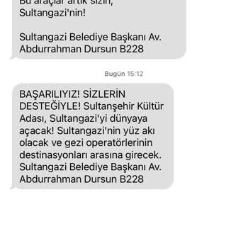 Sultangazi Belediyesi A. Dursun Dan Gelen Mesajlar