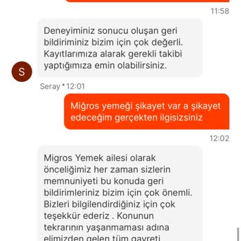 Migros Yemek Paramı İade Etmiyor