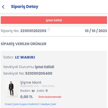 LCW Stokta Olmayan Ürün Satışı Sonrası Mağduriyet