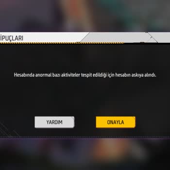 Garena Free Fire Durup Dururken Hesap Askıya Almak