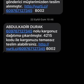 Yurtiçi Kargo Dan Gelen Kargom Elime Ulaşmadı