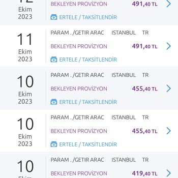 GetirAraç Provizyon Blokelerinin Yatmaması