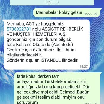 AGT Kurye (aynigunteslim.com) Zamanında Teslim Edilmeyen Kargo Ve Umursamazlık