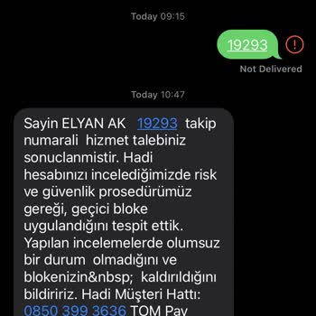Hadi Tom Pay Hesabımın Blokesi Bir Türlü Kalkmadı
