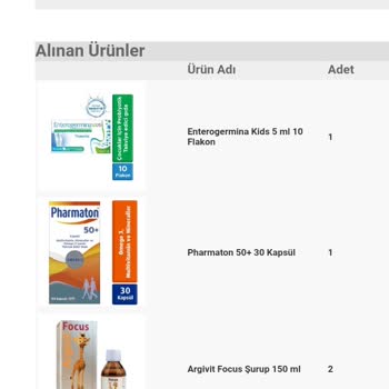 Pharmaton 50+30 Ürün
