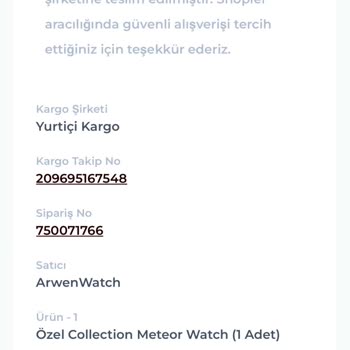 Shopier Arwen Watch Hesapları Silip Yanlış Saat Gönderimi