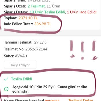 Trendyol Ve Avva Ürünler Göndermedikleri Ürünleri Gönderdi Gösteriyor!