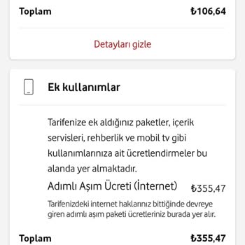 Vodafone Fatura Düzeltme İşleminin Acilen Yapılmasını Talep Ediyorum
