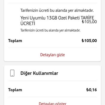 Vodafone Fatura Düzeltme İşleminin Acilen Yapılmasını Talep Ediyorum