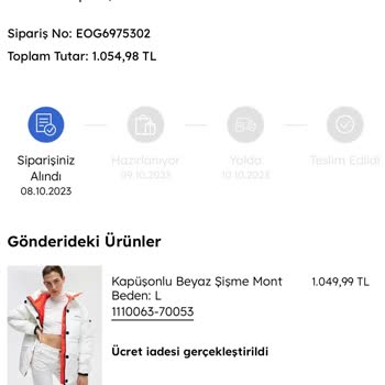 Mavi İade Talep Etmediğim Ürünü İade Etmiş