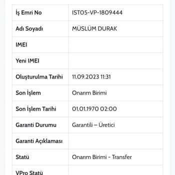 Ouno Service Yapılmayan Cihaz Gi