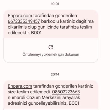 Enpara Kredi Kartım Gönderilmiyor Çözüm Yok